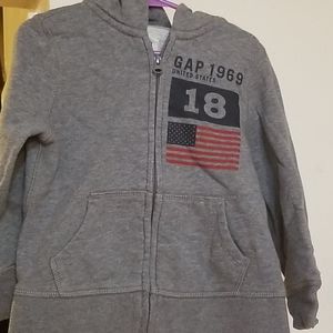 Gap kids boys hooded front zip sweatshirt